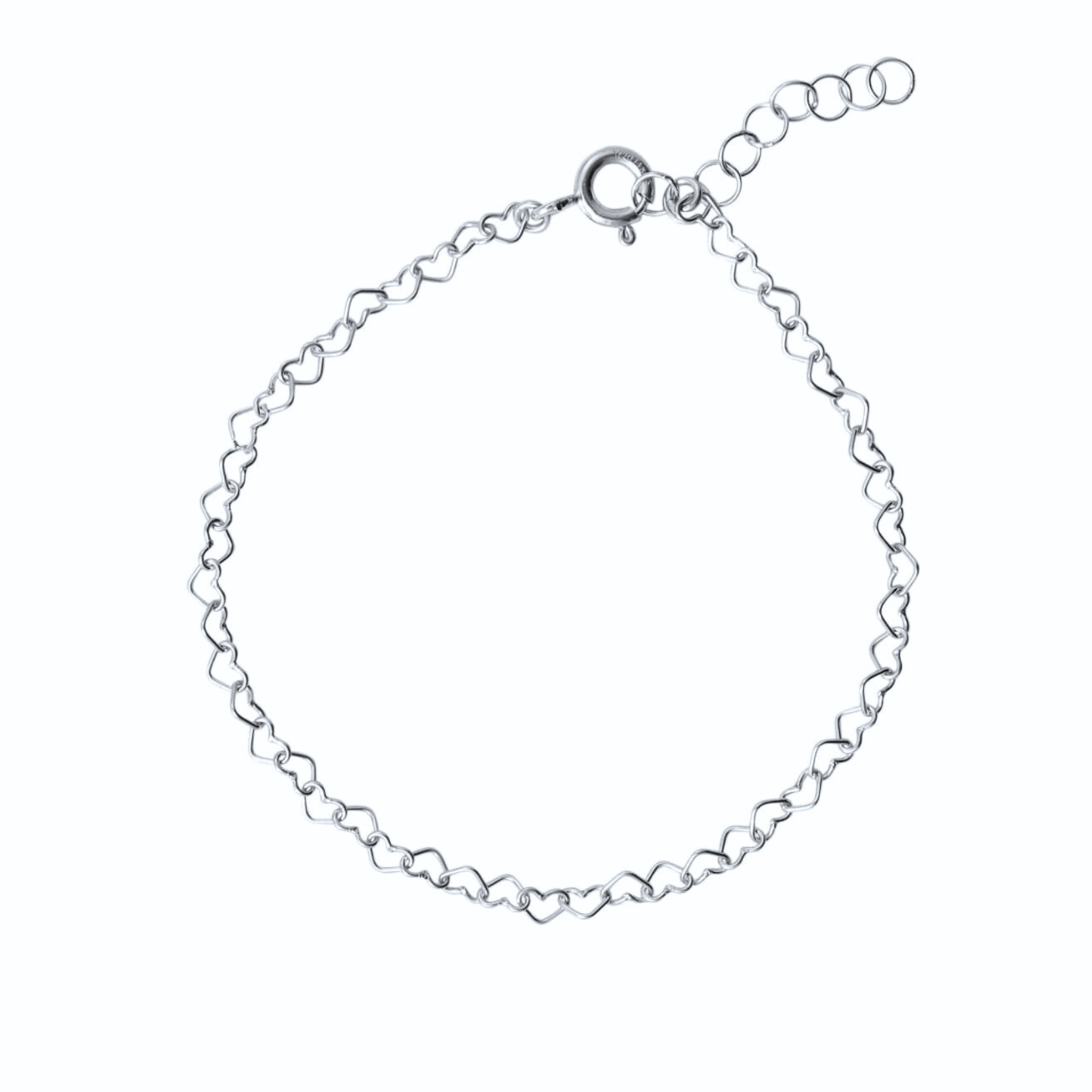 Silver Love Heart Bracelet