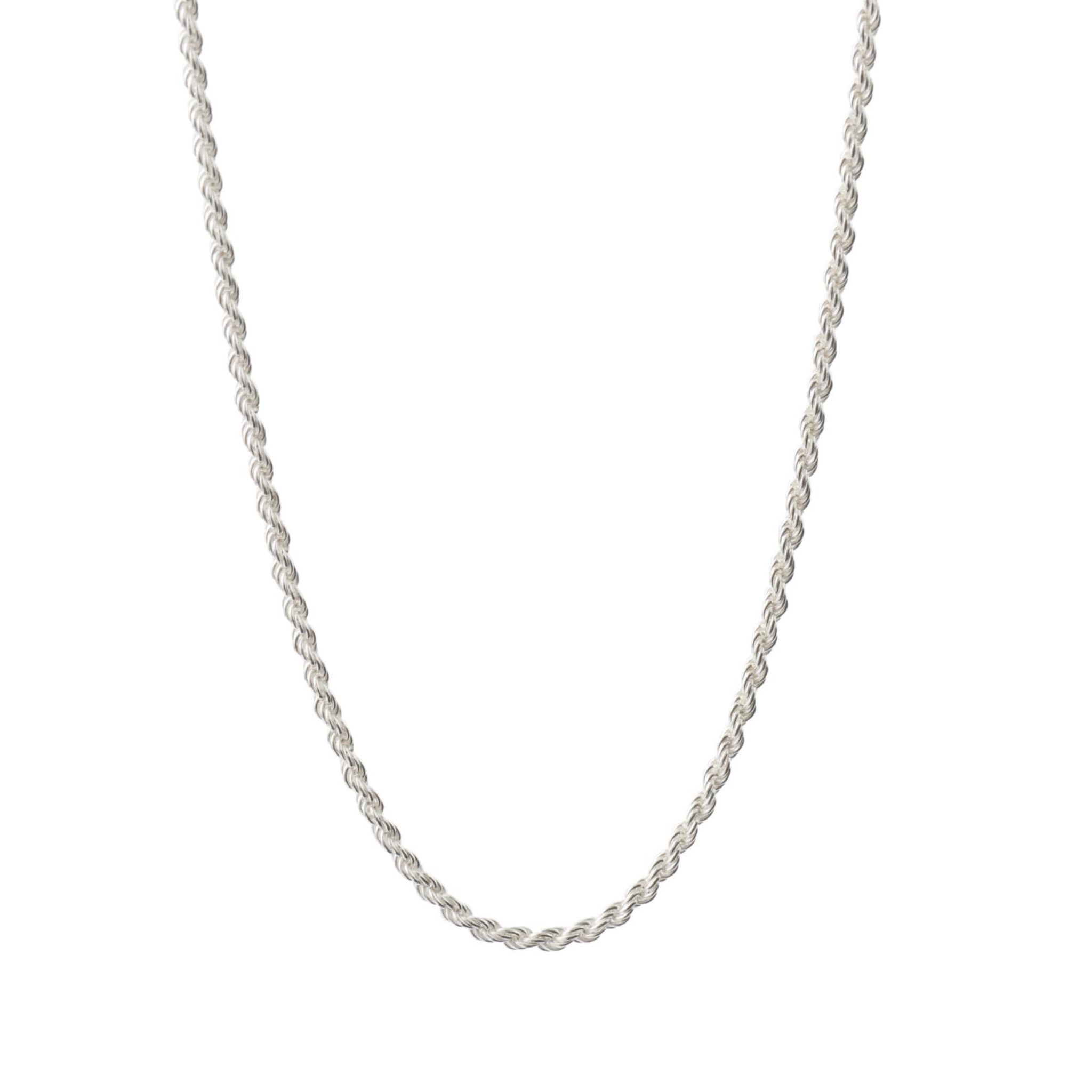 Silver French Rope Layering Necklace