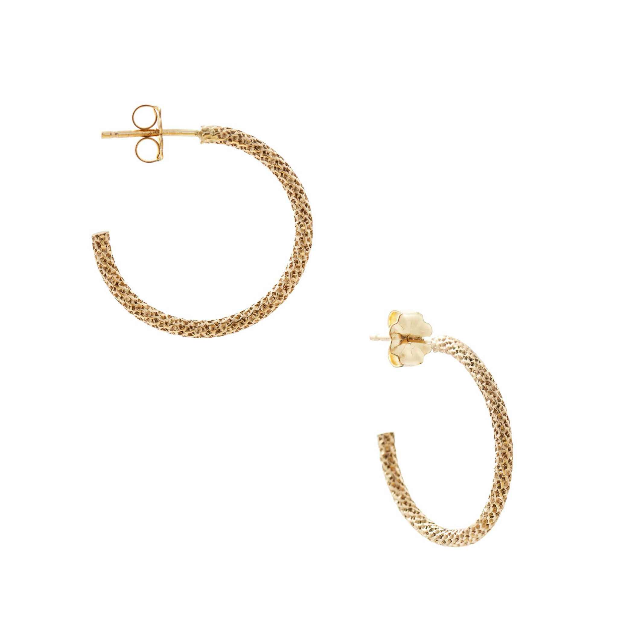 Sparkle Small Gold Hoops